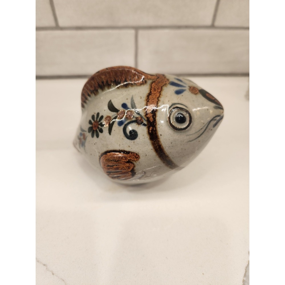 Vintage Jorge Wilmot? Mexican Art Pottery Ceramic Fish Figurine Hand Painted